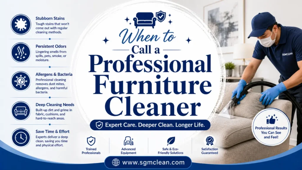 When to Call a Professional Furniture Cleaner
